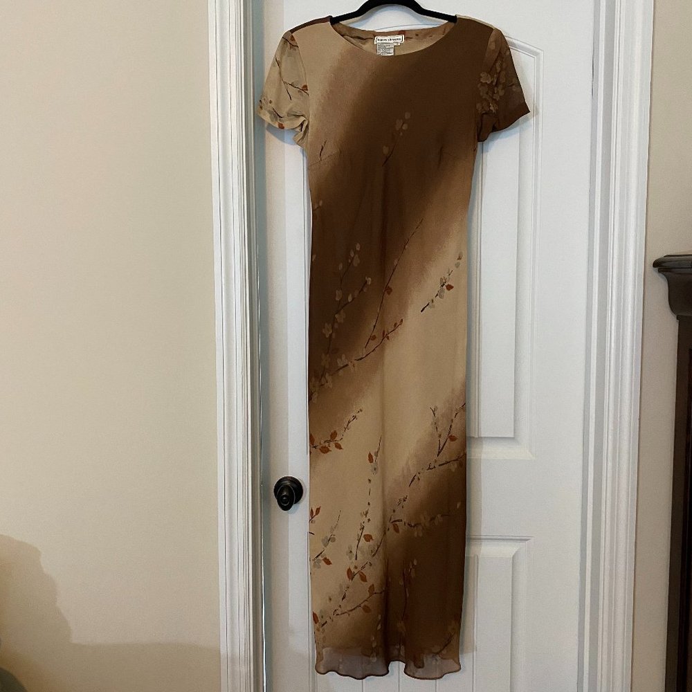 Karin Stevens Long Dress with Floral Pattern